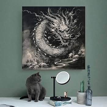 ドラゴンと無限のシンボルの絵画 ドラゴンと無限のシンボルの絵画